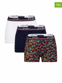 Budget 😀 Wäsche GIORGIO DI MARE 3er-Set: Boxershorts In Weiß/ Schwarz/ Bunt Günstig Kaufen 👏