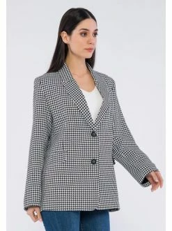 Blitzangebot 😍 Große Größen GIORGIO DI MARE Blazer In Weiß/ Schwarz Günstig Kaufen ⭐ -Giorgio Di Mare Shop giorgio di mare blazer in weiss schwarz 2