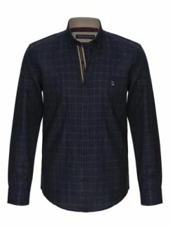 Am billigsten 😉 Hemden GIORGIO DI MARE Hemd In Dunkelblau/ Beige Günstig Kaufen 😀