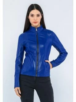 Bester Verkauf ✨ Jacken & Mäntel GIORGIO DI MARE Lederjacke In Blau Günstig Kaufen 🛒 -Giorgio Di Mare Shop giorgio di mare lederjacke in blau 1