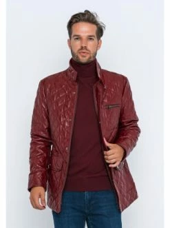 Angebote 😉 Jacken & Mäntel GIORGIO DI MARE Lederjacke In Bordeaux Günstig Kaufen 💯