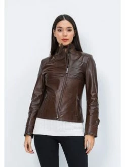 Schlussverkauf ✨ Jacken & Mäntel GIORGIO DI MARE Lederjacke In Braun Günstig Kaufen 🧨