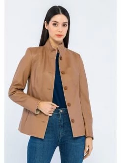 Rabatt ❤️ Jacken & Mäntel GIORGIO DI MARE Lederjacke In Camel Günstig Kaufen 🥰