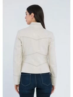 Billig 🧨 Jacken & Mäntel GIORGIO DI MARE Lederjacke In Creme Günstig Kaufen ⭐ -Giorgio Di Mare Shop giorgio di mare lederjacke in creme 2