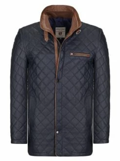 Besorgen 😍 Jacken & Mäntel GIORGIO DI MARE Lederjacke In Dunkelblau Günstig Kaufen 😀 -Giorgio Di Mare Shop giorgio di mare lederjacke in dunkelblau 49