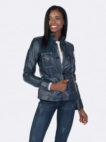 Budget 🎁 Jacken & Mäntel GIORGIO DI MARE Lederjacke In Dunkelblau Günstig Kaufen ✨ 11 Budget 🎁 Jacken & Mäntel GIORGIO DI MARE Lederjacke In Dunkelblau Günstig Kaufen ✨ – Bild 9