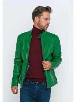 Bester Verkauf 😉 Jacken & Mäntel GIORGIO DI MARE Lederjacke In Grün Günstig Kaufen ⌛