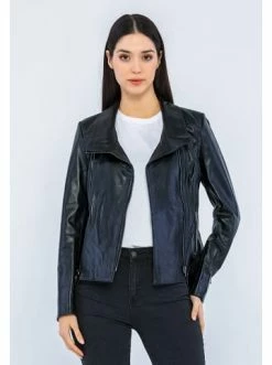 Brandneu ✨ Jacken & Mäntel GIORGIO DI MARE Lederjacke In Schwarz Günstig Kaufen 👍