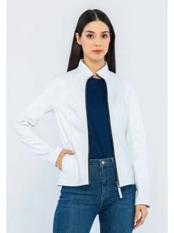 Schlussverkauf 🎉 Jacken & Mäntel GIORGIO DI MARE Lederjacke In Weiß Günstig Kaufen ❤️