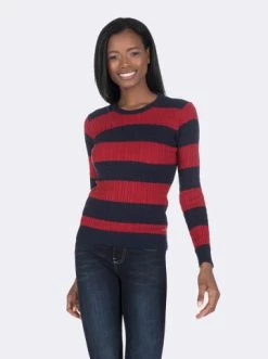 Blitzangebot 💯 Pullover & Cardigans GIORGIO DI MARE Pullover In Dunkelblau/ Rot Günstig Kaufen 💯