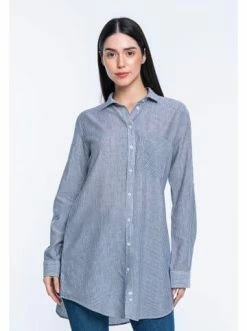 Auslauf 💯 Blusen & Tuniken GIORGIO DI MARE Tunika In Weiß/ Dunkelblau Günstig Kaufen 🎁